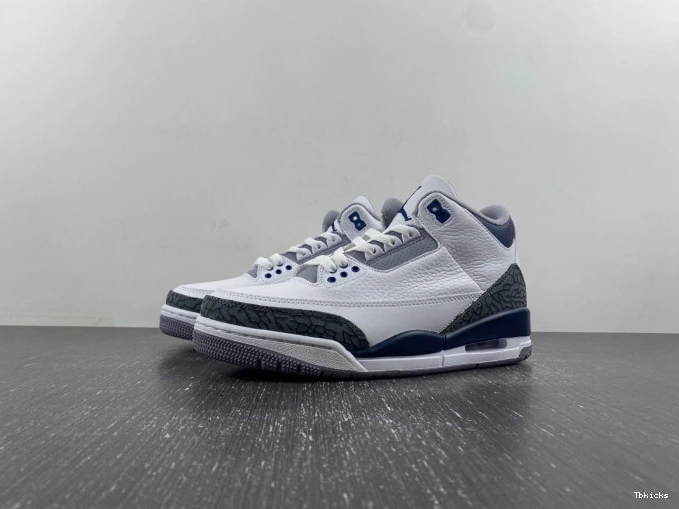 Reps TBK Jordan 3 Midnight Air CT8532-140 Navy 0824